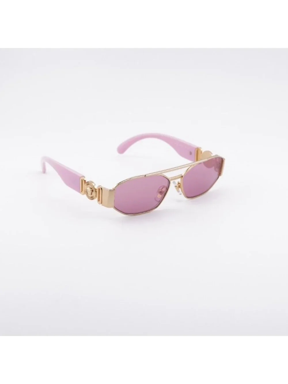 Versace Kids VK2003 10029L Sunglasses Pink/Gold Rectangle Frame, Pink Mirror